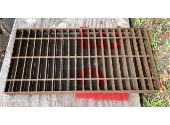 Barn Find ~ Large Old Heavy Rusted Steel Decor Grate For Repurposing
