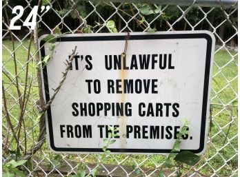 Shopping Carts Sign ~ 24' Long Side