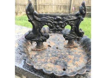 Barn Find - Antique Painted Cast Iron Victorian Boot Scraper