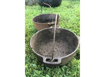 Barn Find ~ Two Antique Cast-iron Cooking Pots
