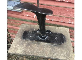 Barn Find ~ Antique Iron Cobblers Shoe Form Mounted On Slate