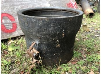 Barn Find ~ Heavy Large Old Steel Pipe Fitting Bigger To Smaller 18' Planter