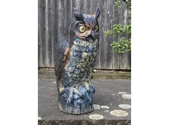 Barn Find ~ Vintage Fake Owl Decoy Bird Deterrent