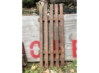 Barn Find ~ Fabs Large Rusted Iron Table Top ~ Riveted Slats