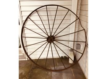 Barn Find ~ Antique Iron Wheel