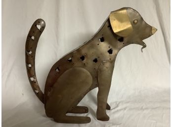 Vintage Metal Dog Decor/candleholder