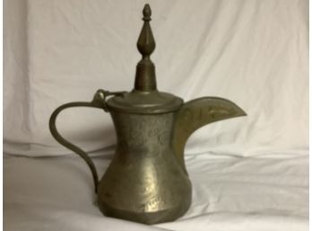 Antique Dallah Arabic Brass  Stamped Coffee/tea Pitcher