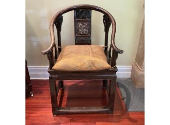 ABC Carpet & Home Heavy Carved Asian Arm-chair