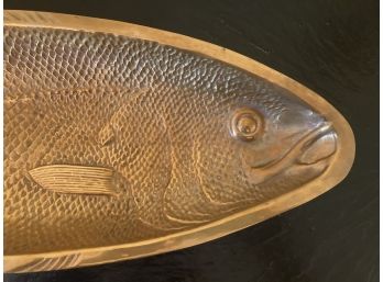 Awesome Heavy Brass Fish Serving Platter