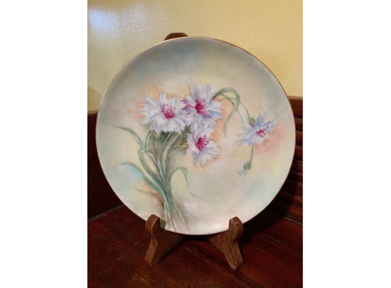 Artist Signed French Limoges Haviland Small Floral Cabinet Plate - White Flowers