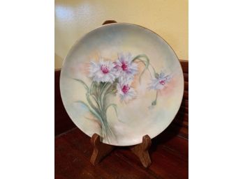 Artist Signed French Limoges Haviland Small Floral Cabinet Plate - White Flowers