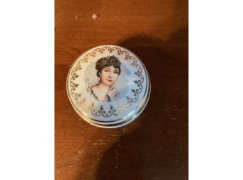 French Limoges  Porcelain D'Art Miniature Portrait Trinket Dish