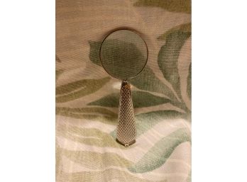 Vintage Silver Tone Magnifying Glass Pendant