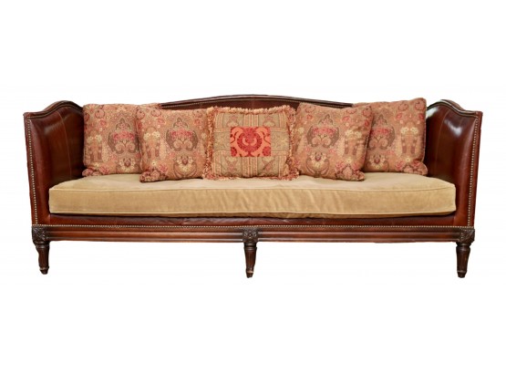 LILLIAN AUGUST COLLECTION Leather Belvedere Sofa (Retail $2890)