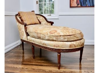 Antique Custom Upholstered Chaise Lounger