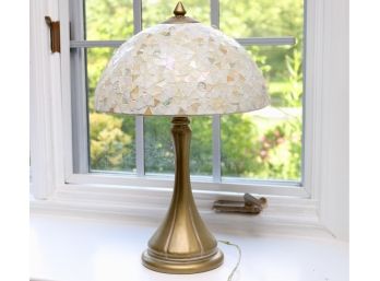 Opalescent Cut Glass Lamp