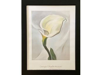 Georgia O'Keeffe Museum Framed Poster Of 'Calla Lilly Turned Away'