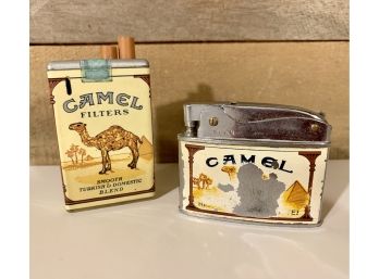 2 Vintage Camel Cigarette Lighters