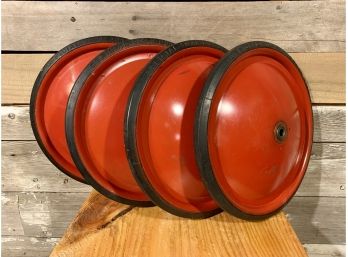 Set Of 4 Red Official Soap Box Derby Tires