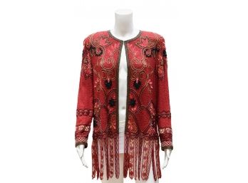 Diane Freis Original Beaded Silk Jacket (Size Medium)
