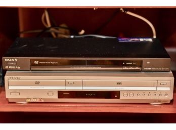 Sony DVD DVPNS77H Player And Sony DVD/VHS SLV-D370P Player