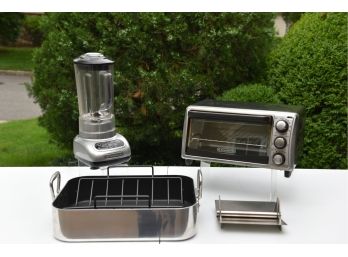 Kitchen Essentials - KitchenAid Blender, Black & Decker Toaster Oven, Oneida Roasting Pan
