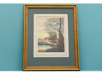 Signed Raffray Original Limited Edition French Etching Titled 'At Morvan'