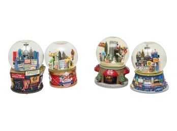 Collection Of Macy's Day Parade And Bloomingdales Musical Snow Globes