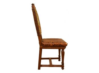 Antique VictorianWooden And Leather Chair