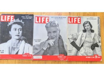 Three Life Magazines From 1950, '51 And ' 52. Includes  Ginger Rodgers