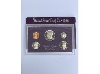United States Proof Set 1986 'S', Packaged By The U.S. Mint.