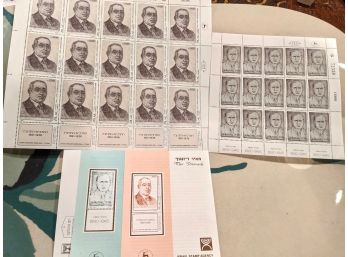 Isreal Stamp Agency Books Of Stamps:Meir Dizengoff & Leon Yehuda Recanati