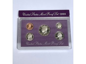 United States Proof Set 1993 's', Packaged By The U.S. Mint.