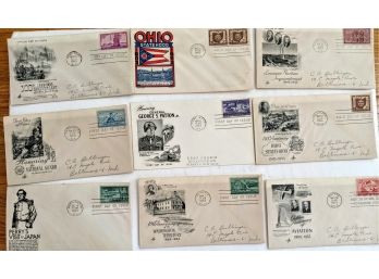 Lot Of 9 Rare Collectable Envelops With Stamps
