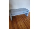 Sitting Bench...Blue And Sturdy