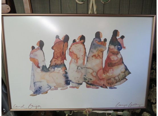 Carol Grigg Native American Indian Women 'First Angels' Framed Print