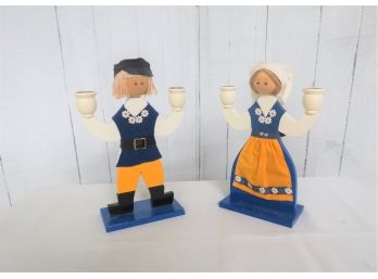 Butticki Sweden Wood Candleholder Figurals