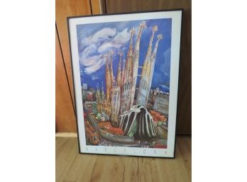 Barcelona Gaudi Poster Anthony Pilley