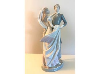 14' Lladro Wedding 'I Love You Truly' With Original Box And Paperwork
