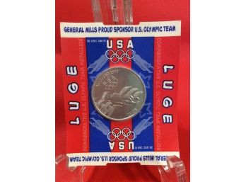 Commemorative US Olympic Luge Team Collectible Medallion