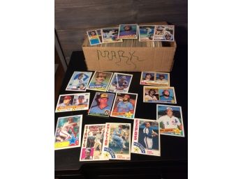 Box Filled With Hundreds Of 1980s - 1990 Baseball Cards