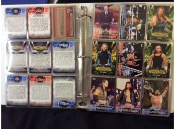 Binder Filled With 161 WWE/WWF Trading Cards