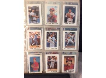1986 Topps Mini Card Lot In Sheets