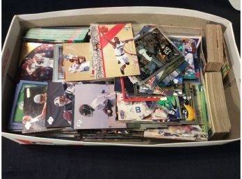 Shoebox Filled With Hundreds Of Baseball - Basketball - Football Cards