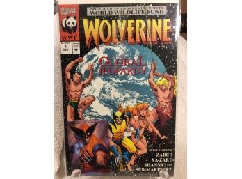 Wolverine In Global Jeopardy Comic Book With Trading Card