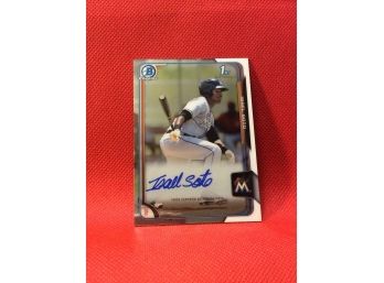 2015 Bowman Chrome Isael Soto Autographed Card
