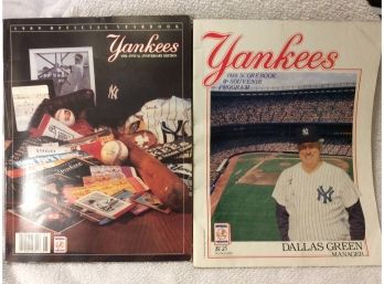 1989 New York Yankees Official Yearbook And Program