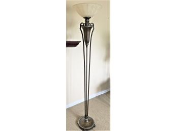 Vintage Style Torch Form Tall Floor Lamp