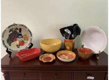 Group Of Large Serving Bowls Eight Pieces