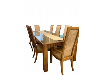 Fabulous American  In Martinsville Dining Room Table & Eight Chairs, With Table Pads